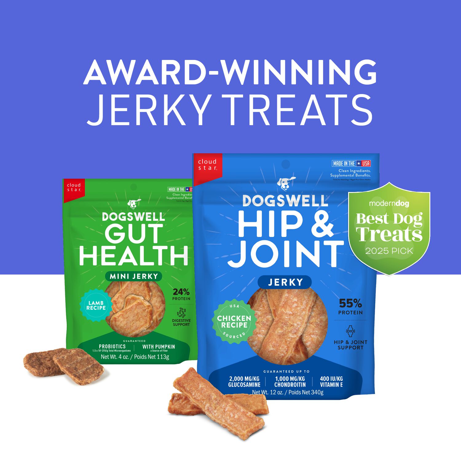 Dogswell Hip & Joint Grain-Free Chicken Jerky Dog Treats, 24-Oz