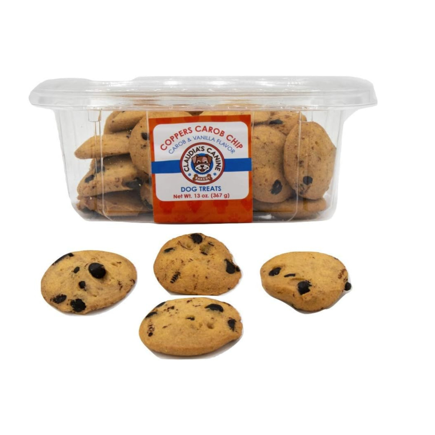Claudia's Canine Bakery Copper's Carob Chip Biscuit Dog Treats, 13Oz