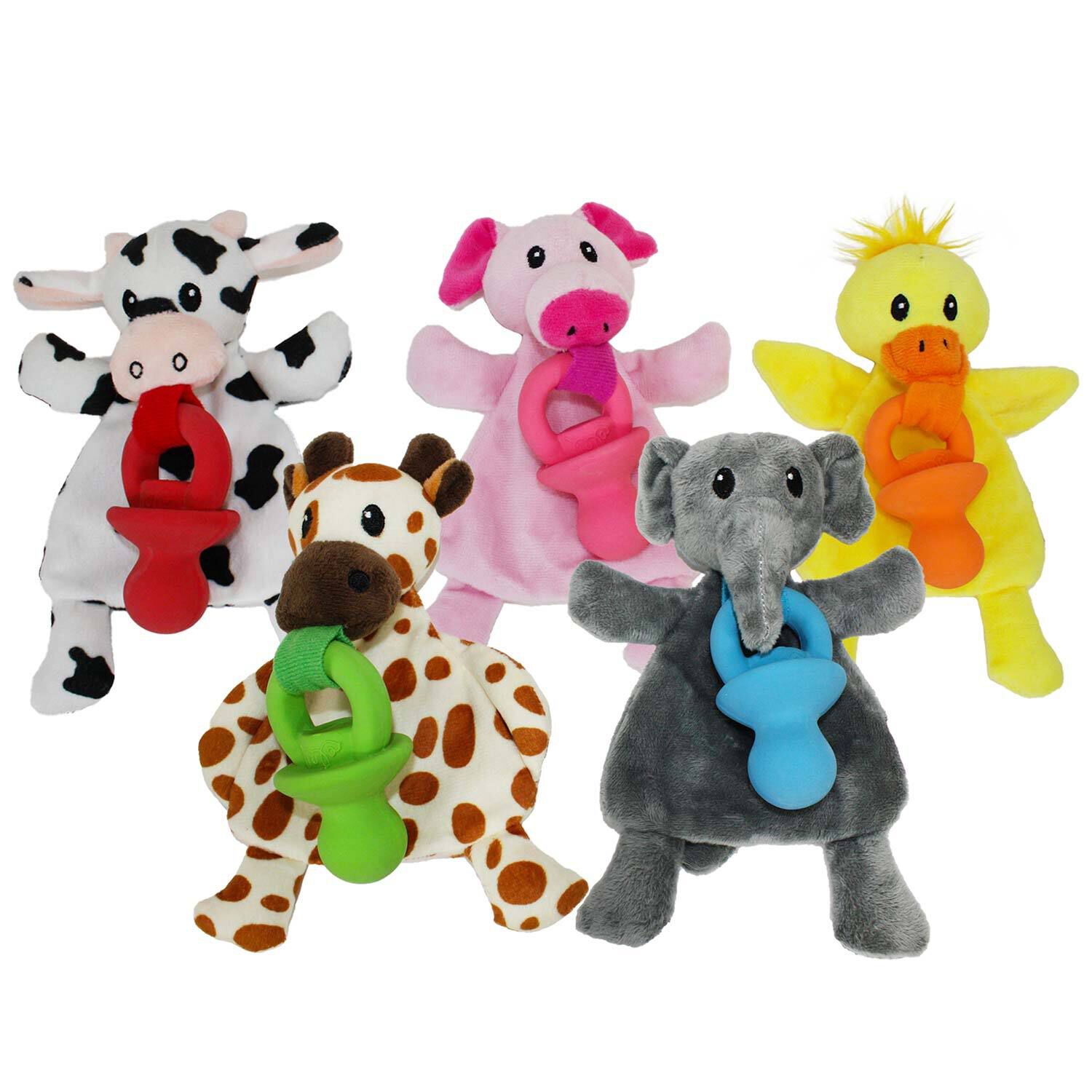 Multipet Pacifier Pals Squeaky Dog Toy, Assorted Colors
