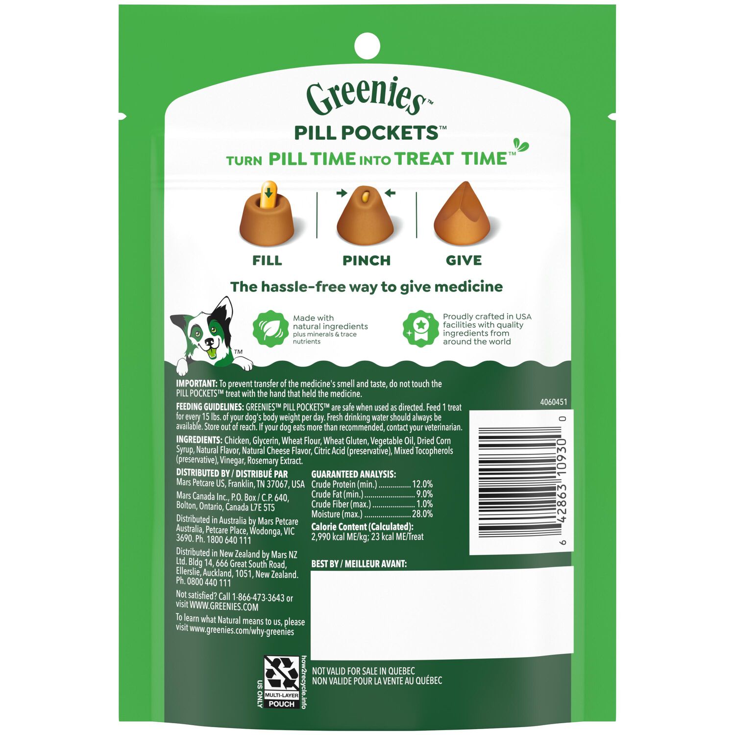 Greenies Pill Pockets Cheese Flavor Large Capsules Dog Treats, 30 Count