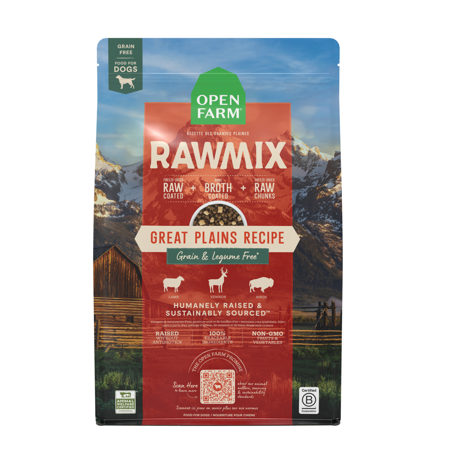 Open Farm Rawmix Great Plains Grain Free Dry Dog Food Recipe, 20-Lb Bag