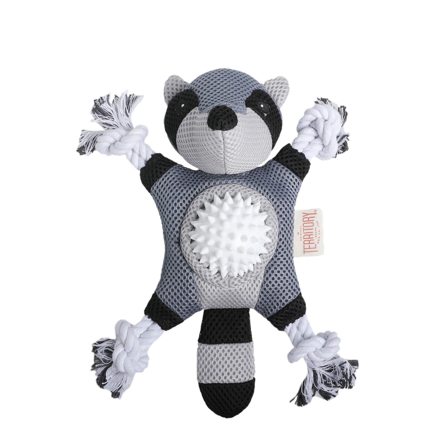 Territory Raccoon 2-In-1 Fetch & Tug Dog Toy, 10"