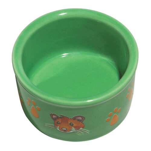Hamster Paw Print Petware Bowl, Assorted Colours For Small Animals