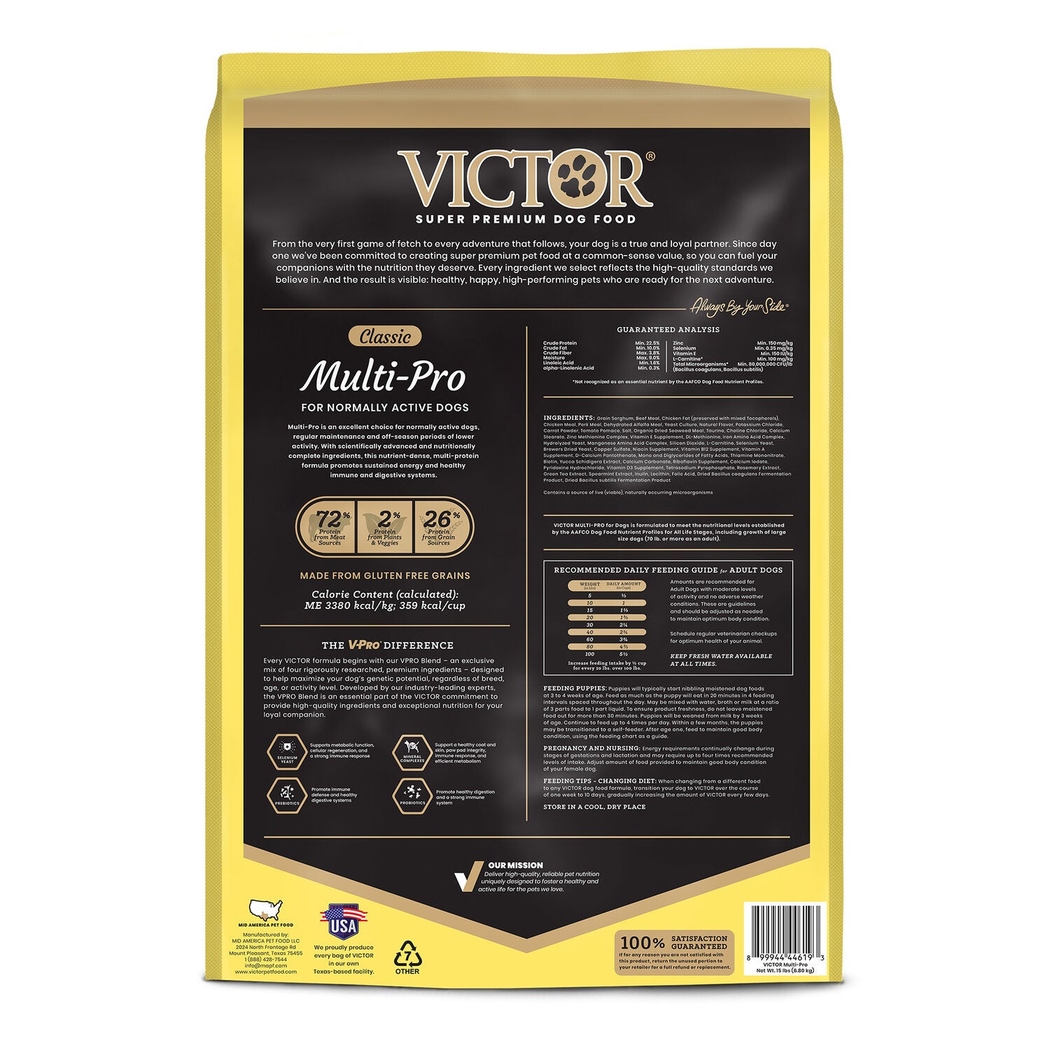 Victor Classic Multi-Pro Dry Dog Food, 50-Lb Bag