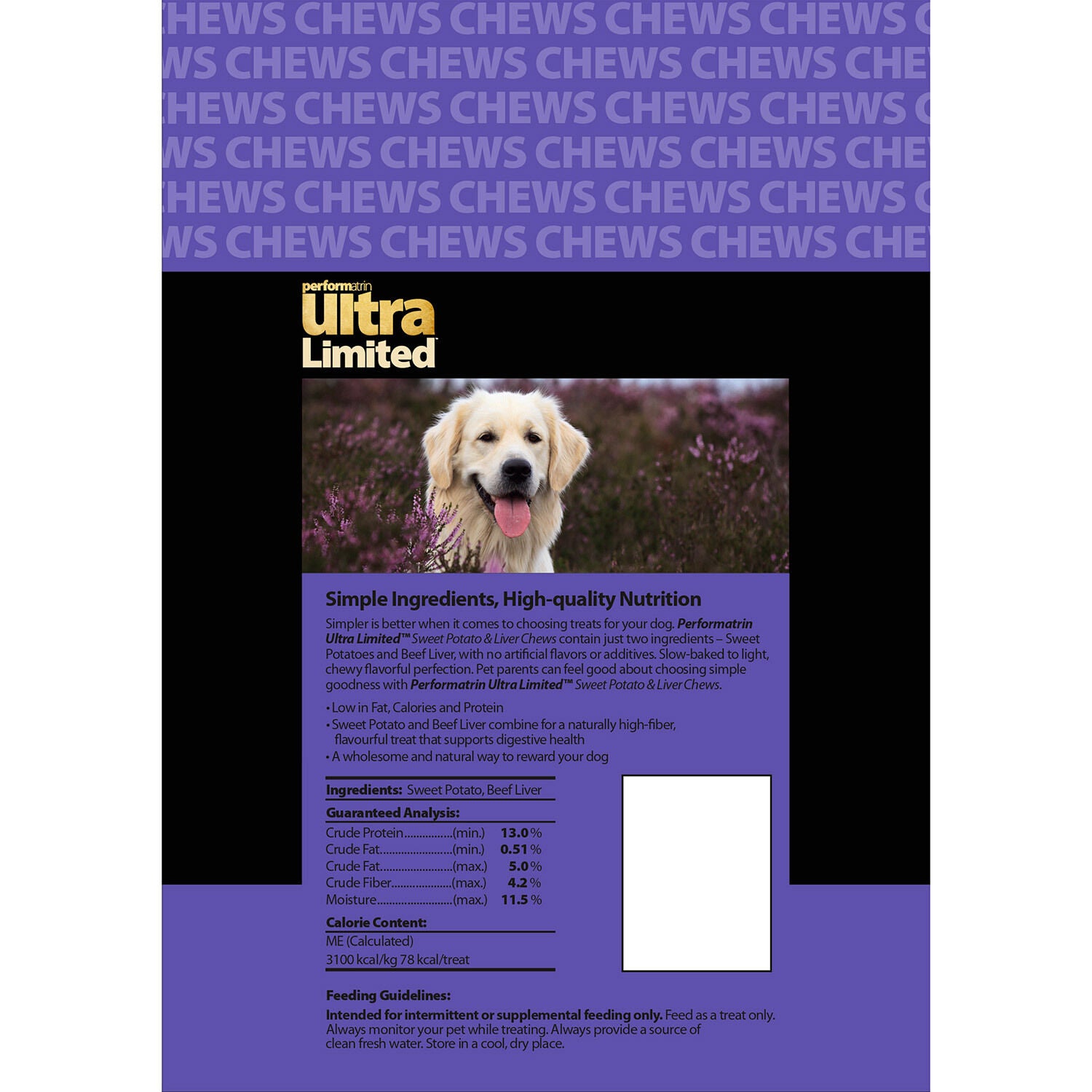 Performatrin Ultra Limited Sweet Potato Liver Chews Dog Treats