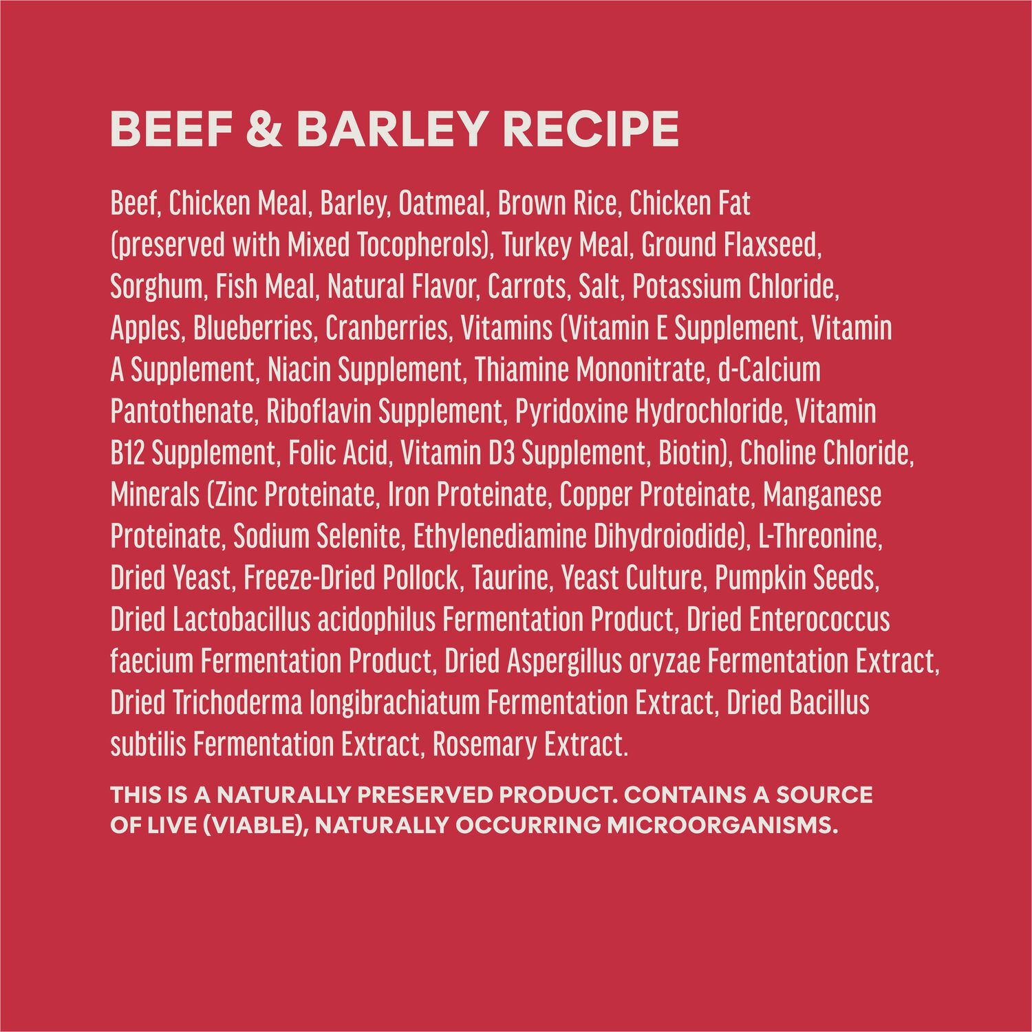 Instinct Be Natural Beef & Barley Recipe Dry Dog Food, 25-Lb Bag