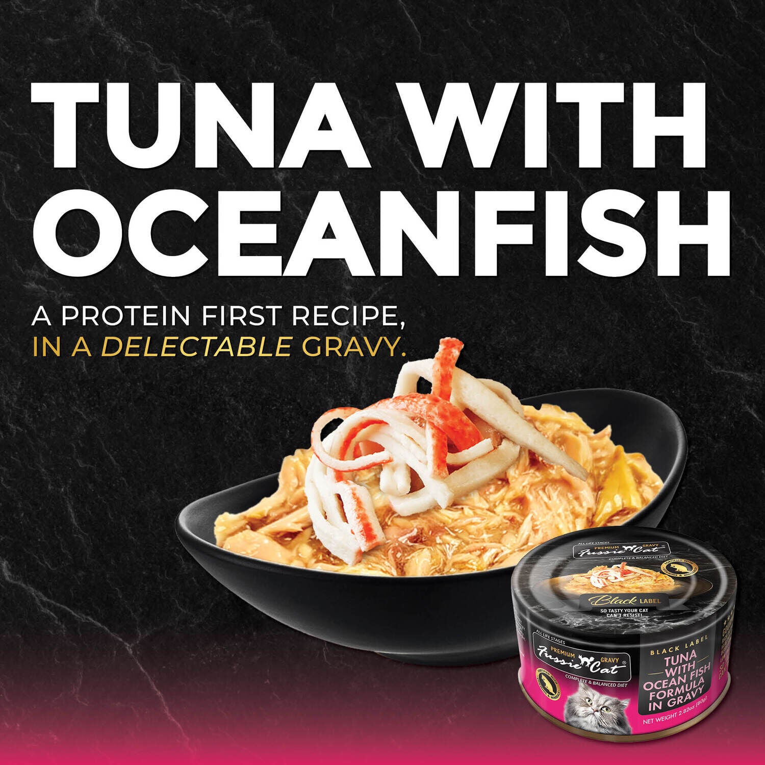 Fussie Cat Premium Wet Cat Food, Tuna With Oceanfish In Gravy - 2.62Oz