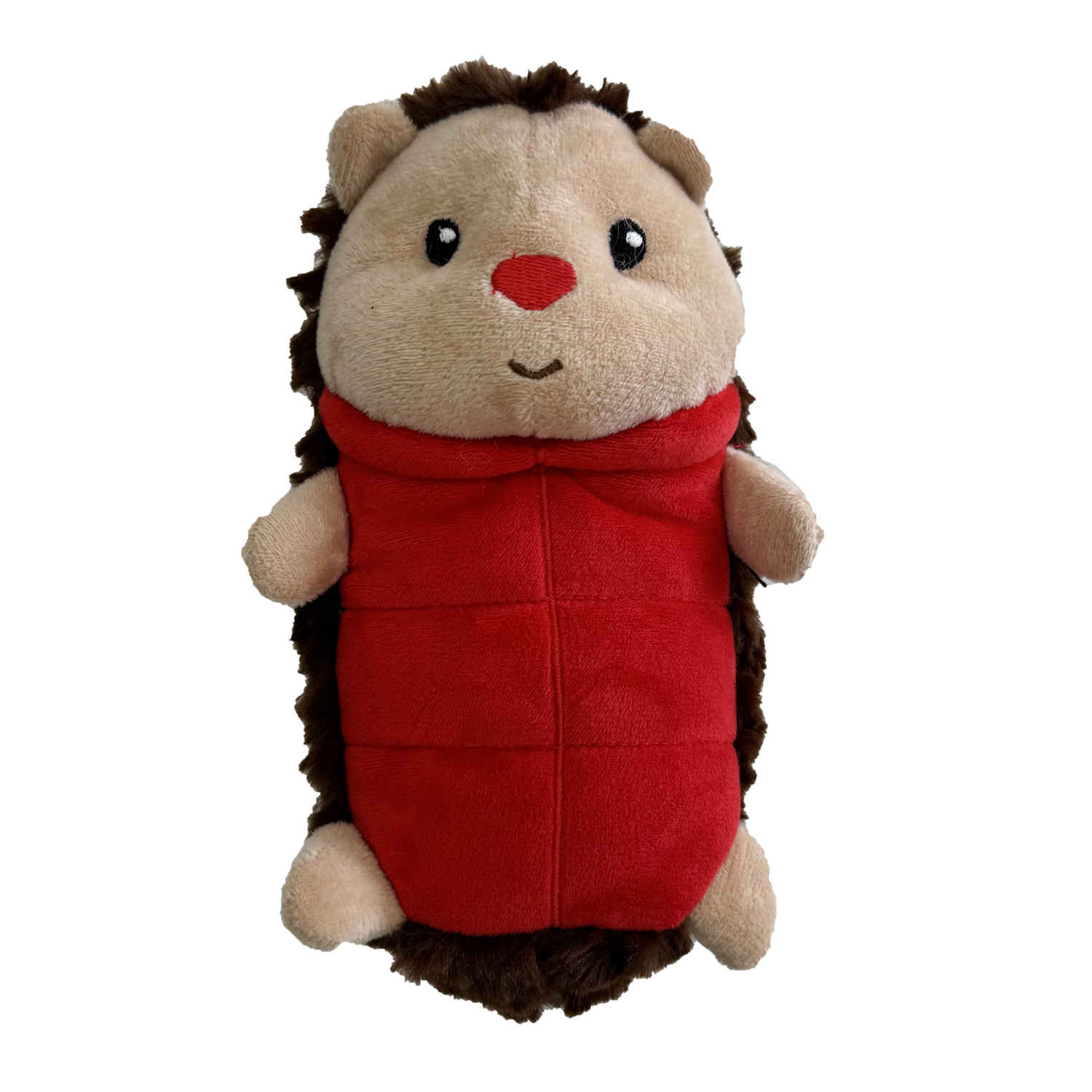 Aristopet Holiday Hedgehog Red Sweater Squeaky Plush Dog Toy