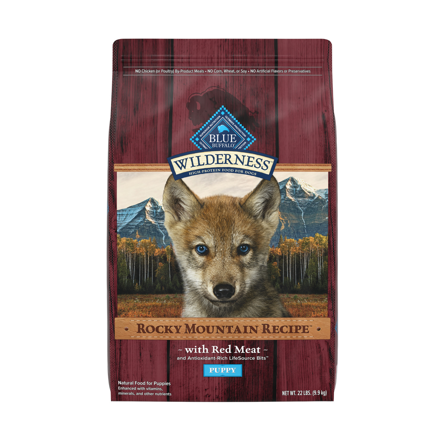 Blue Buffalo Wilderness Rocky Mountain Recipe High Protein Natural Puppy Dry Dog Food, 4.5Lb