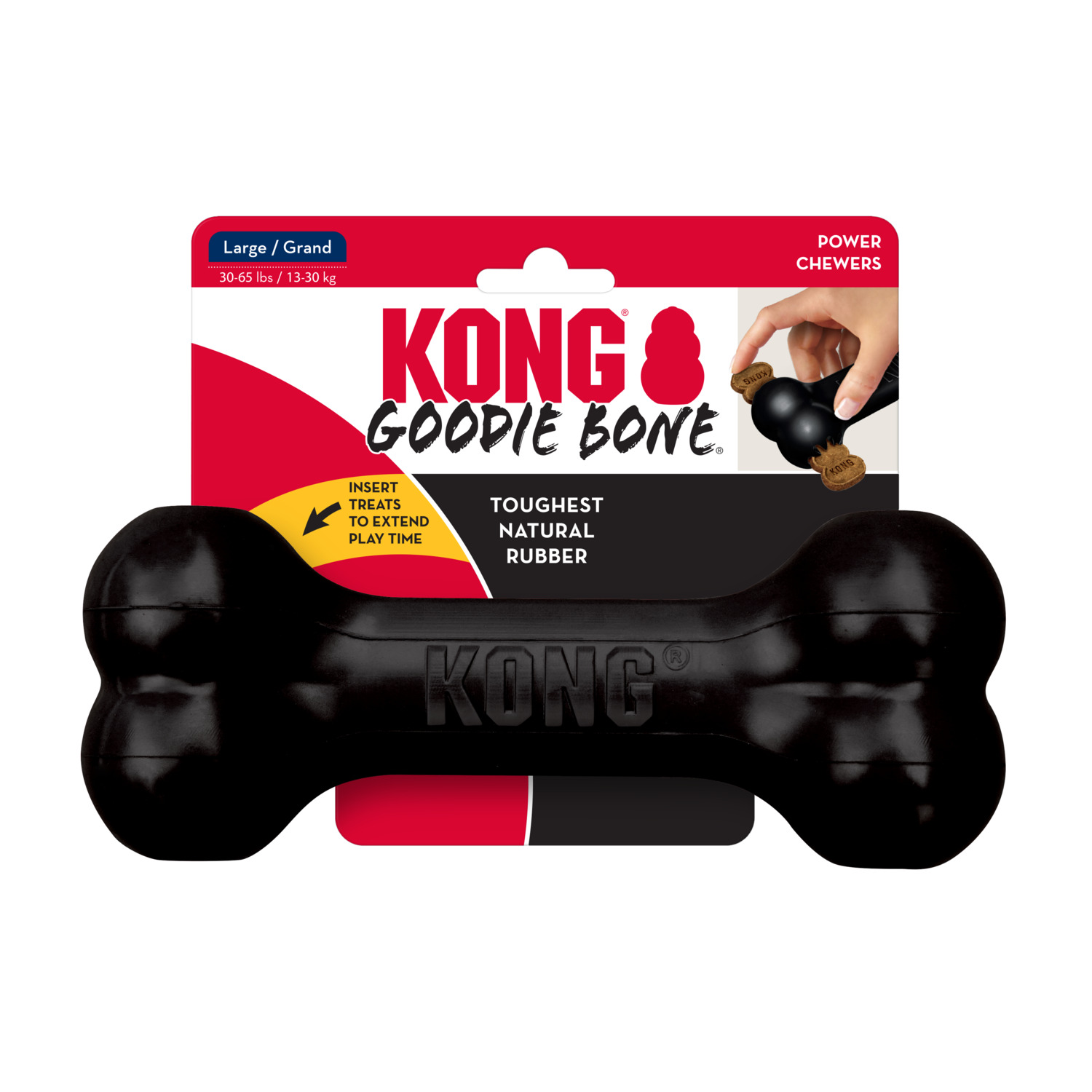 Kong Extreme Goodie Bone Durable Rubber Dog Toy, Large