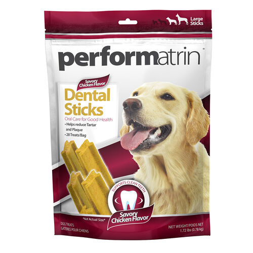 Performatrin Dental Sticks Large Dog Treats - Savory Chicken Flavor