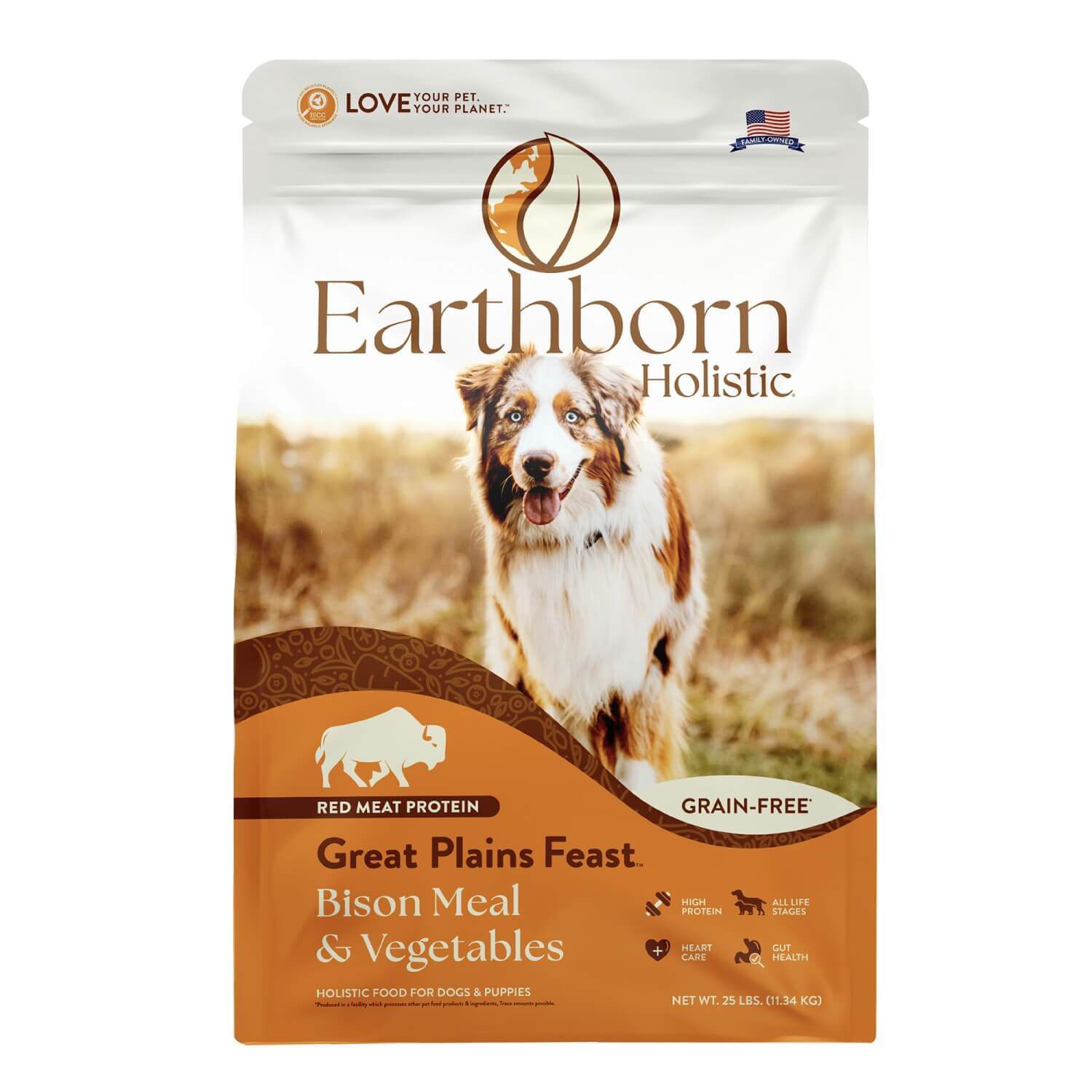 Earthborn Holistic Great Plains Feast Bison Meal & Vegetables Grain-Free Dry Dog Food