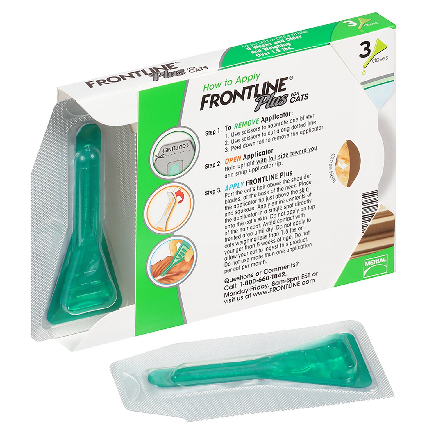 Frontline Plus Flea & Tick Treatment For Cats