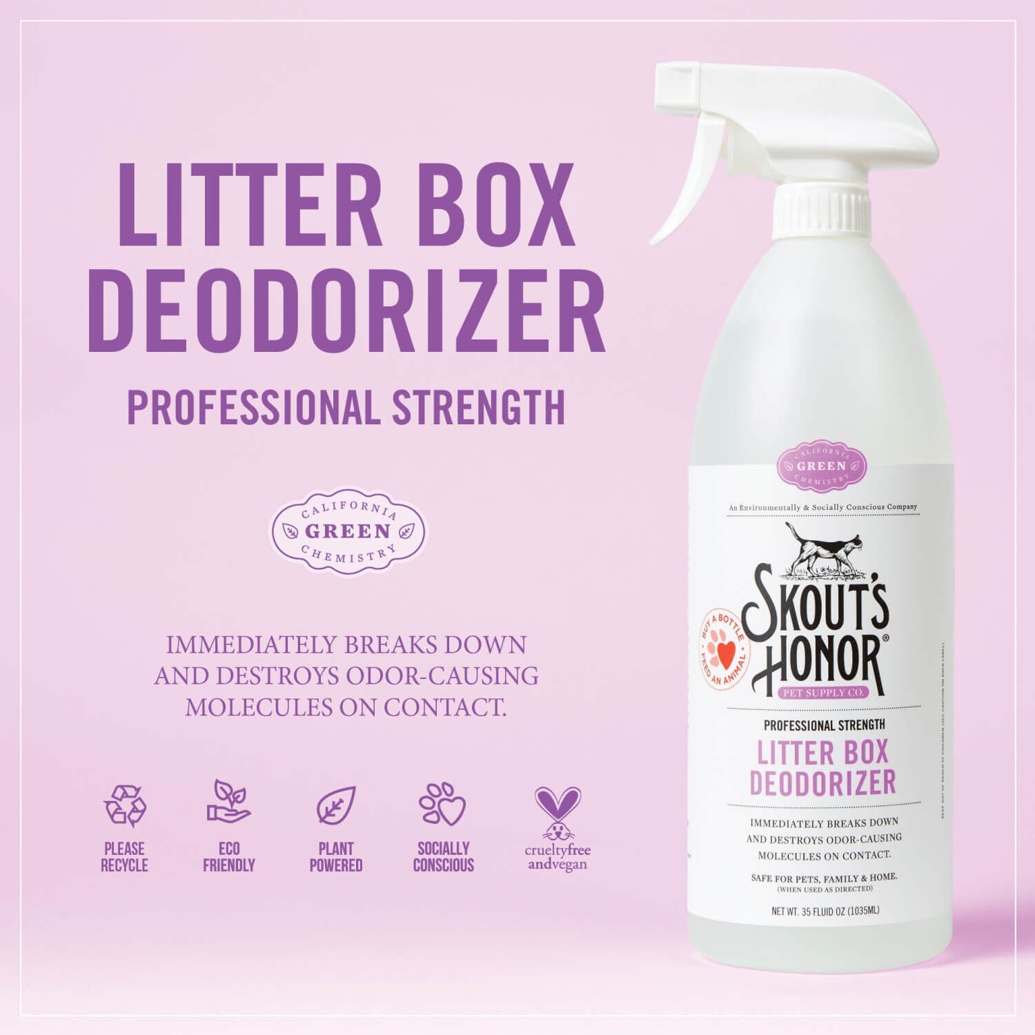 Skout's Honor Professional Strength Litter Box Deodorizer Spray