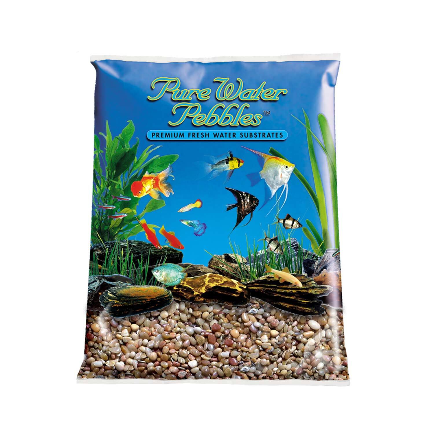 Pure Water Pebbles Aquarium Gravel, Cumberland River Gems, 2-Lb Bag
