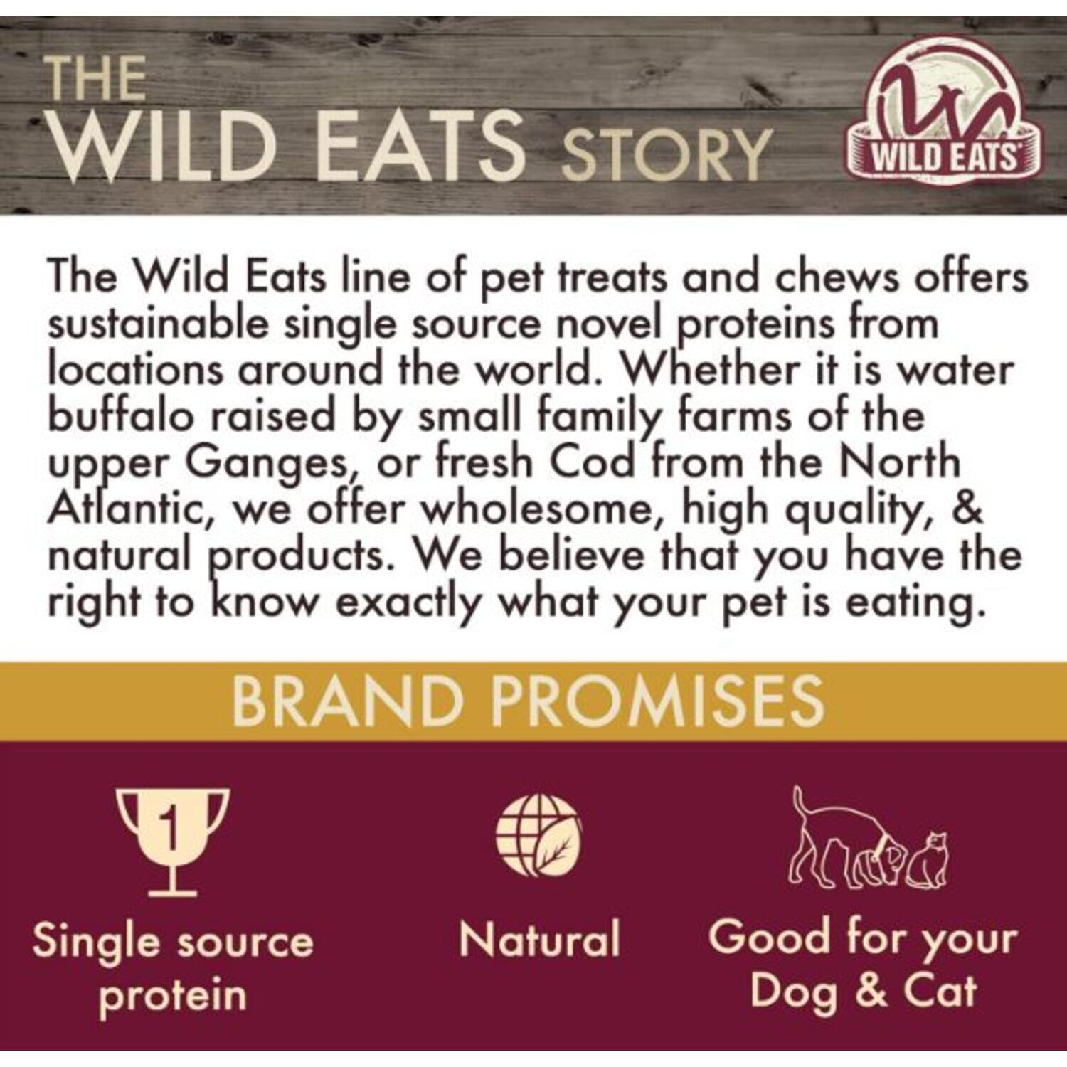 Wild Eats Cod Skin Twists Natural Dog Treats, 12 Pack
