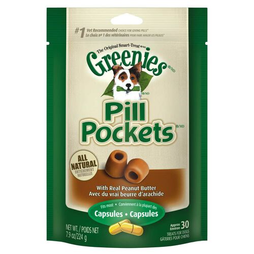 Pill Pockets With Real Peanut Butter Capsules Dog Treat