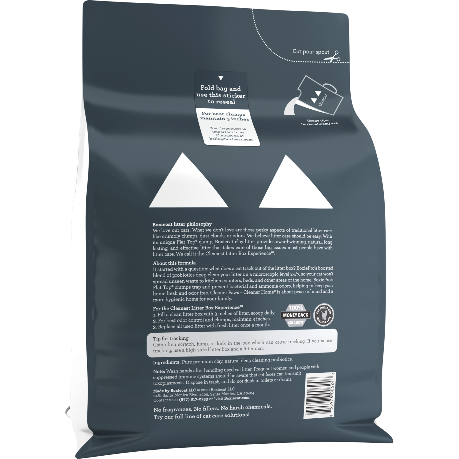 Boxiecat Pro Self Cleaning Probiotic Clumping Clay Cat Litter, 40-Lb