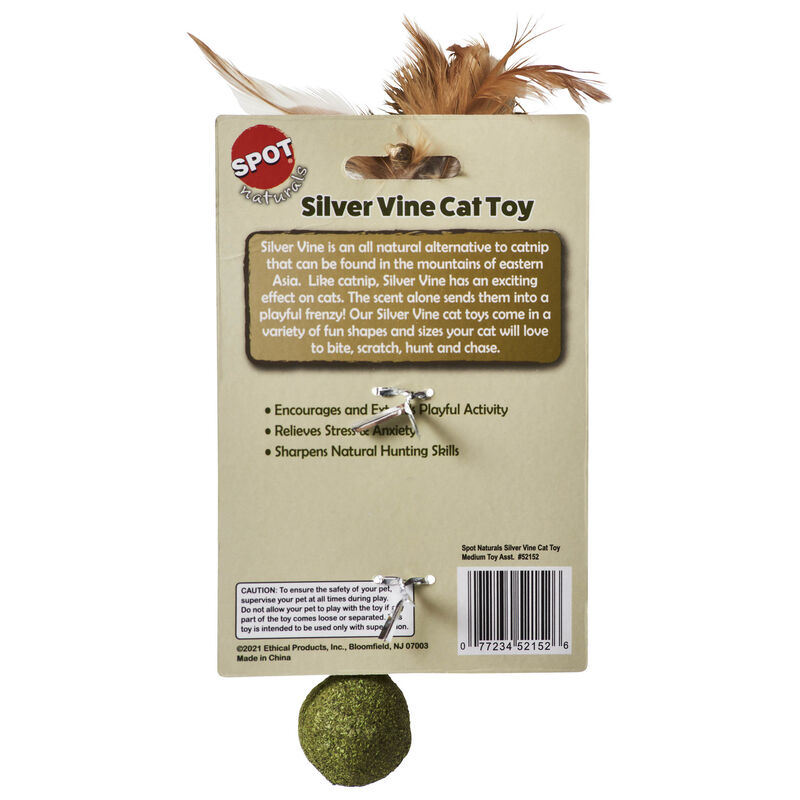 Spot Silvervine Medium Cat Toy, Assorted