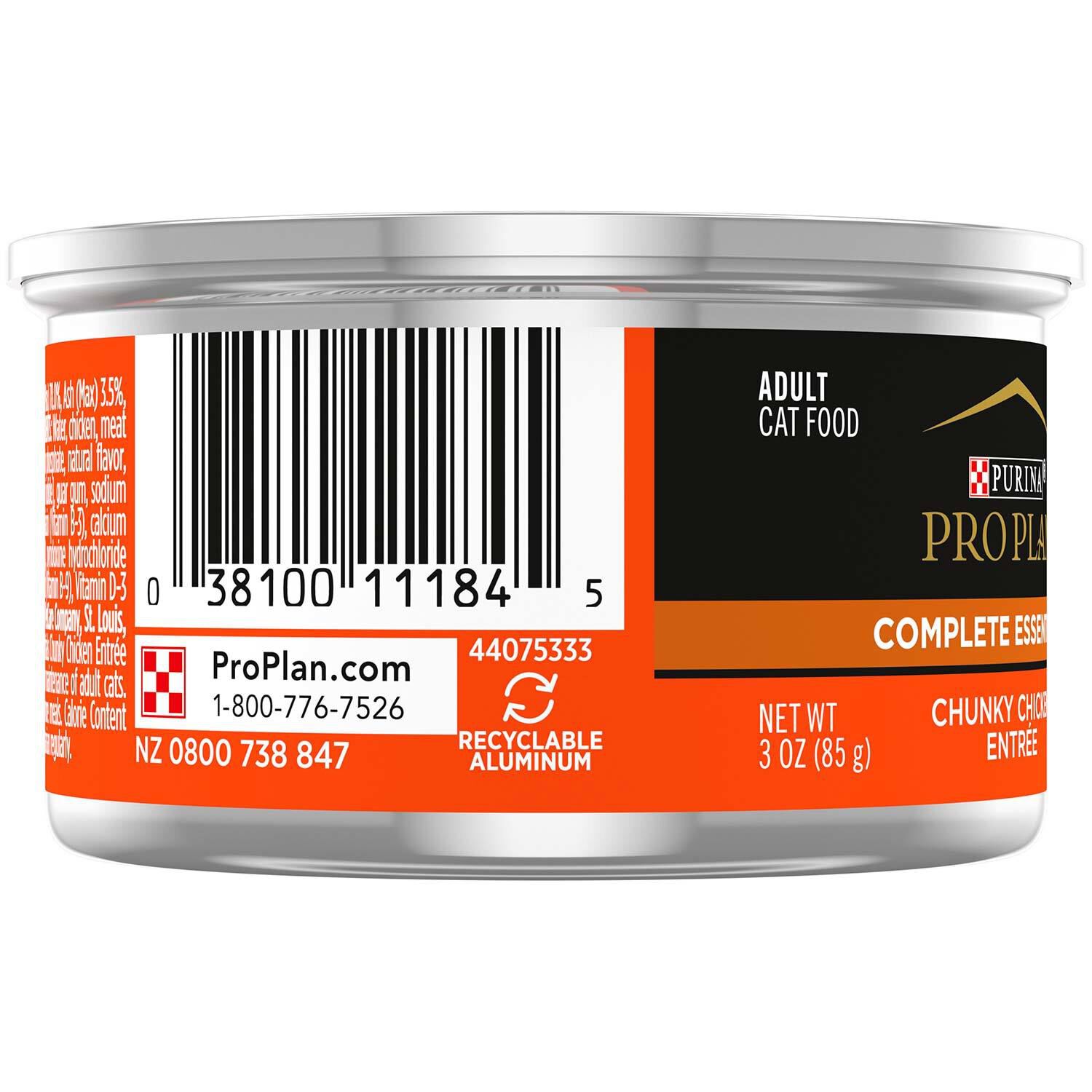 Purina Pro Plan Complete Essentials Classic Chunky Chicken Entree Adult Wet Cat Food, 3-Oz Can
