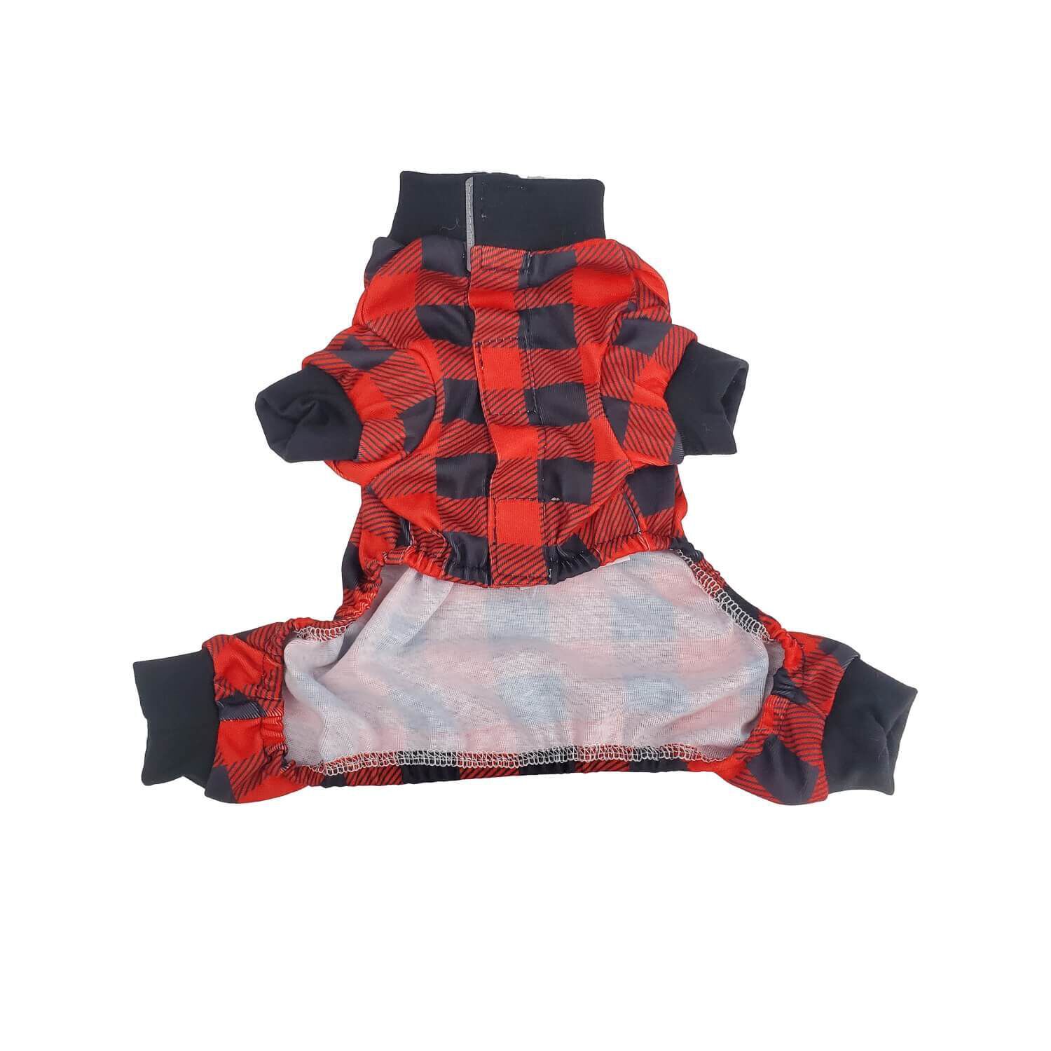 Hip Doggie Buffalo Check Red & Black Dog Pajamas