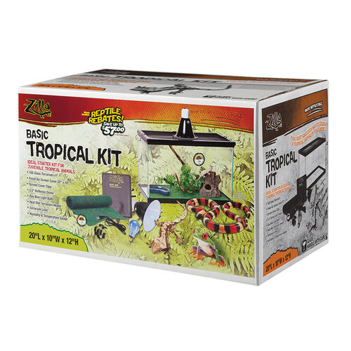 Zilla Basic Tropical Starter Kit Reptile Enclosure