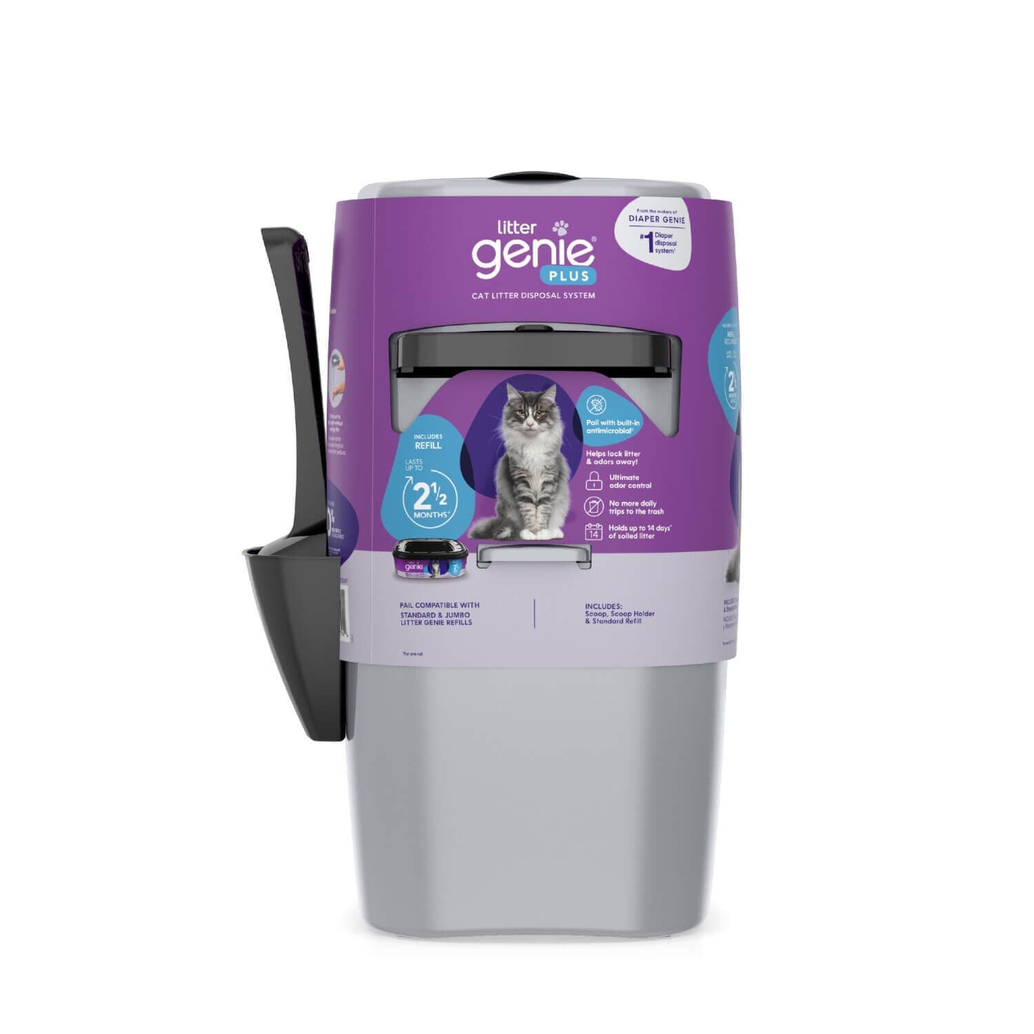 Litter Genie Plus Odor Controlling Cat Litter Waster Disposal System
