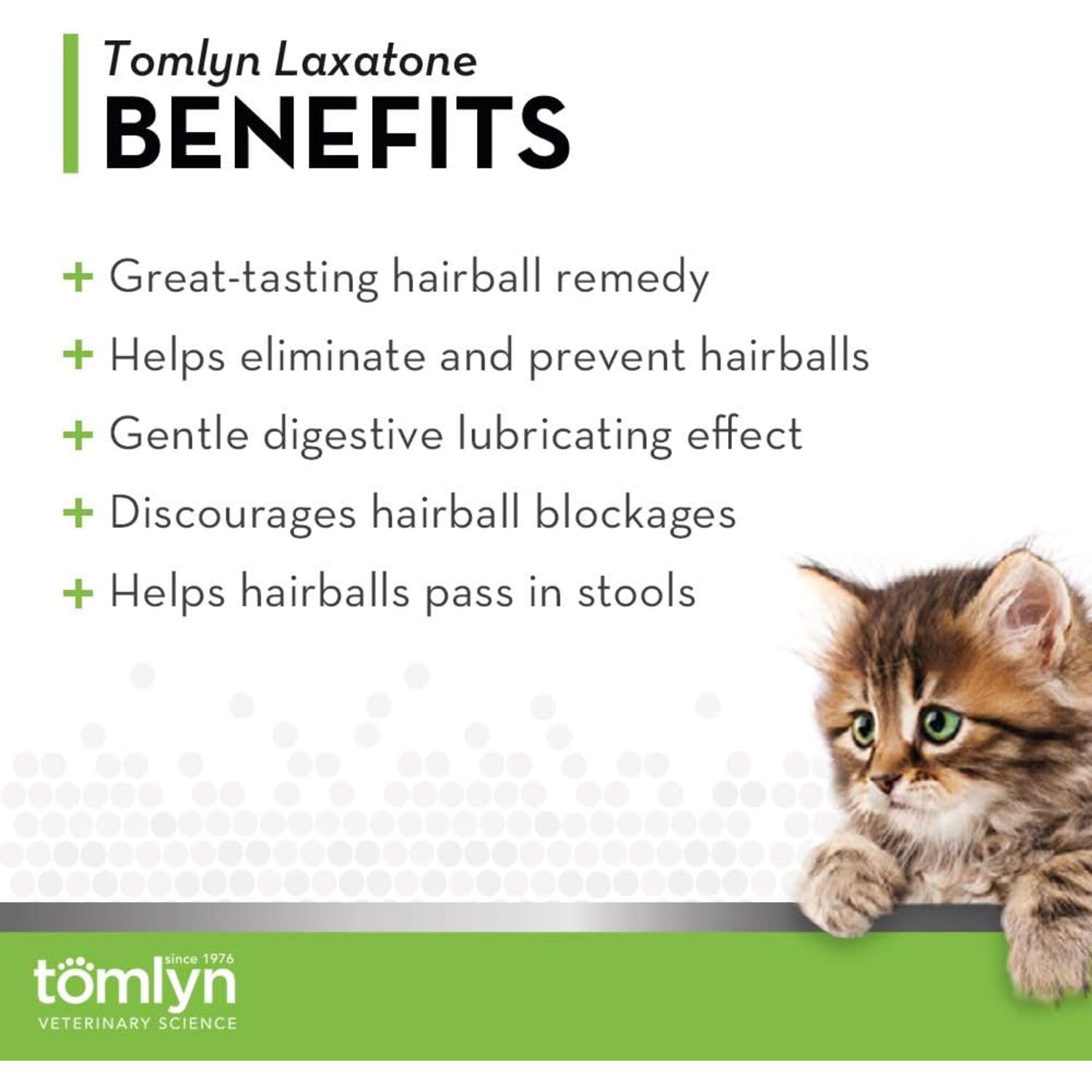 Tomlyn Laxatone Hairball Remedy Gel For Cats & Kittens, Catnip Flavor, 4.25-Oz Tube