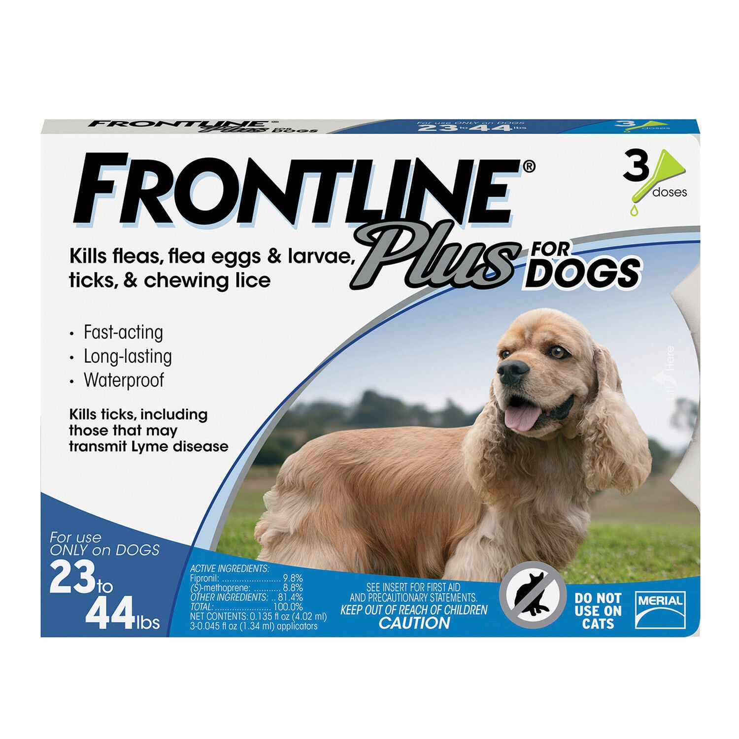 Frontline Plus For Dogs Flea Tick Treatment 23 44 Lbs 3Months Pet Supermarket
