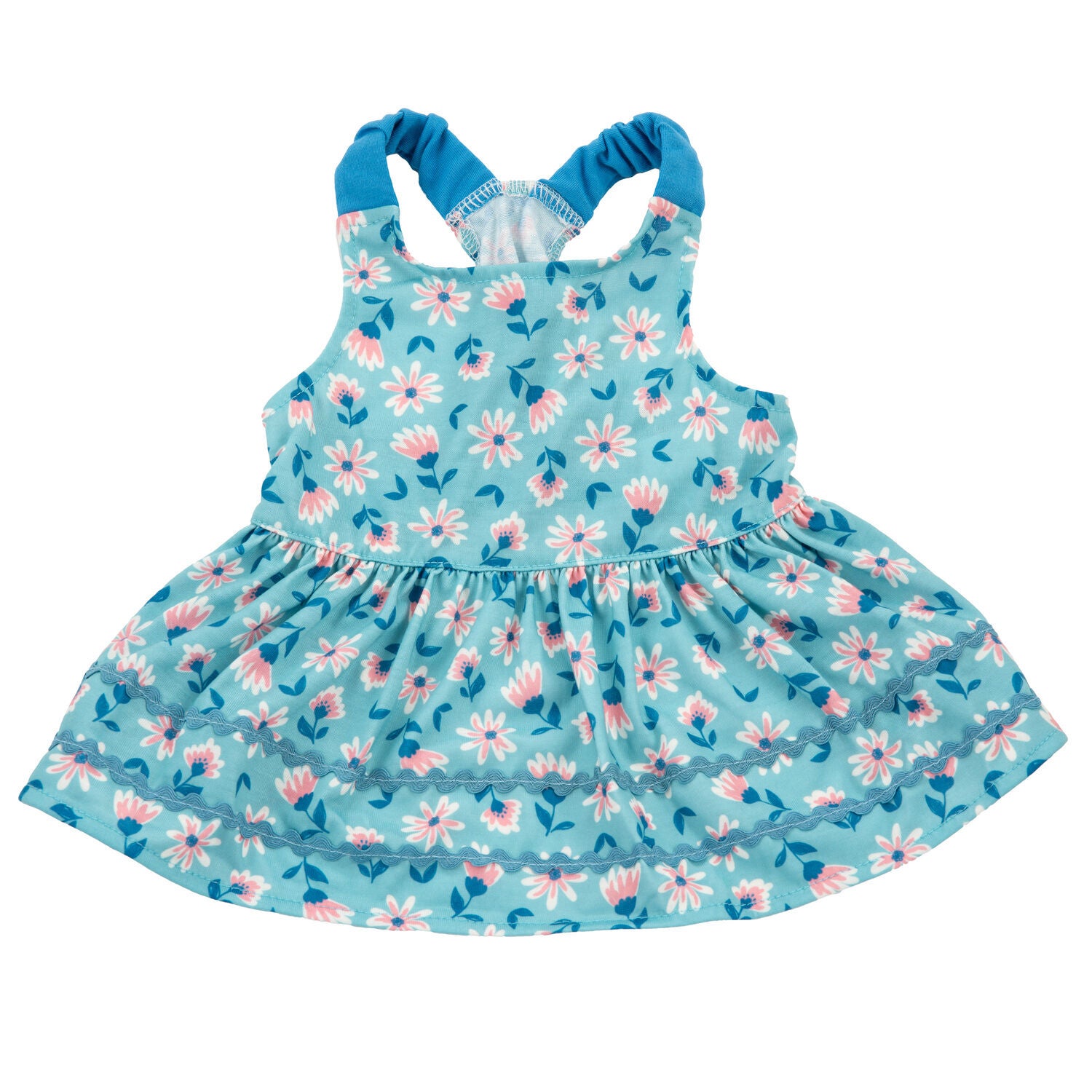 Simply Dog Blue Floral Dog Dress, Medium