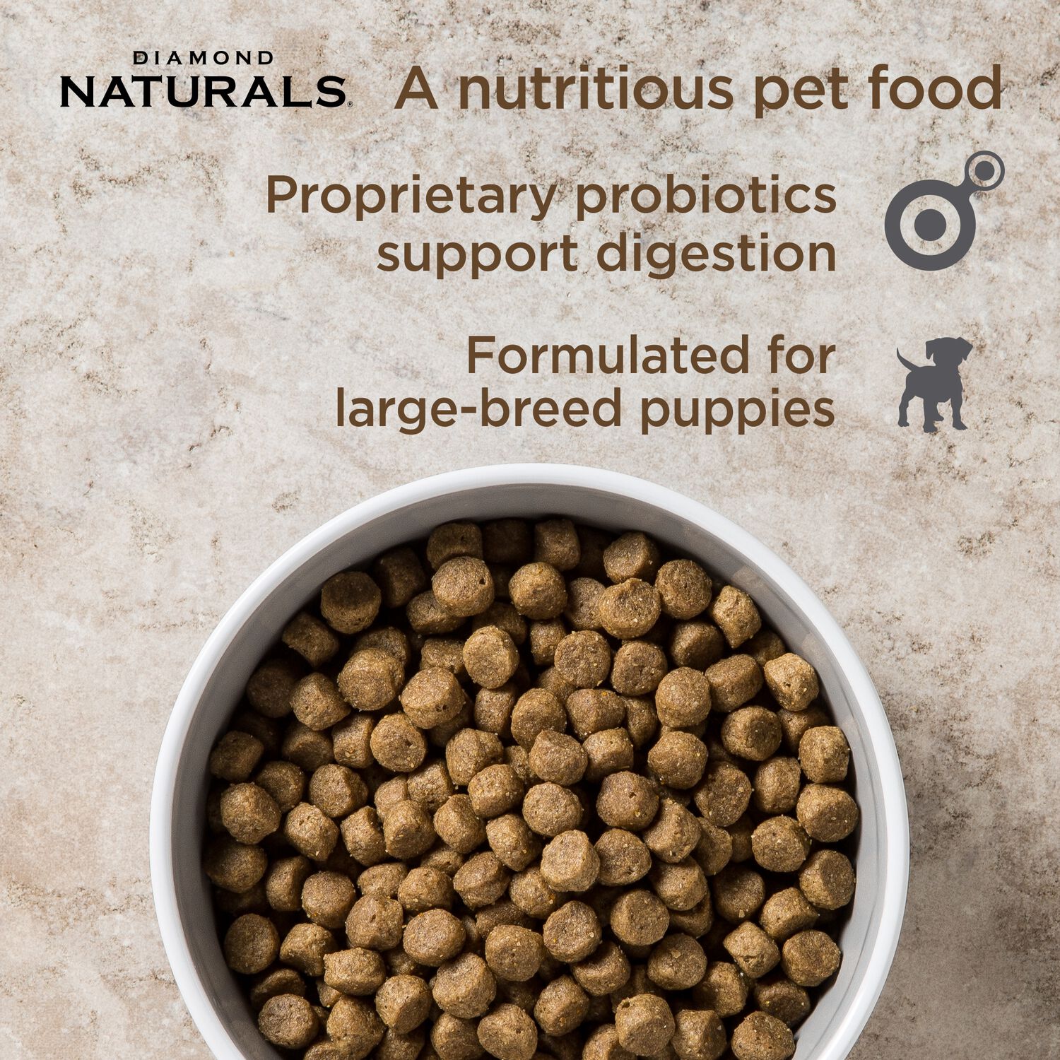 Diamond Naturals Large Breed Puppy Lamb & Rice Formula Dry Dog Food, 20-Lb Bag