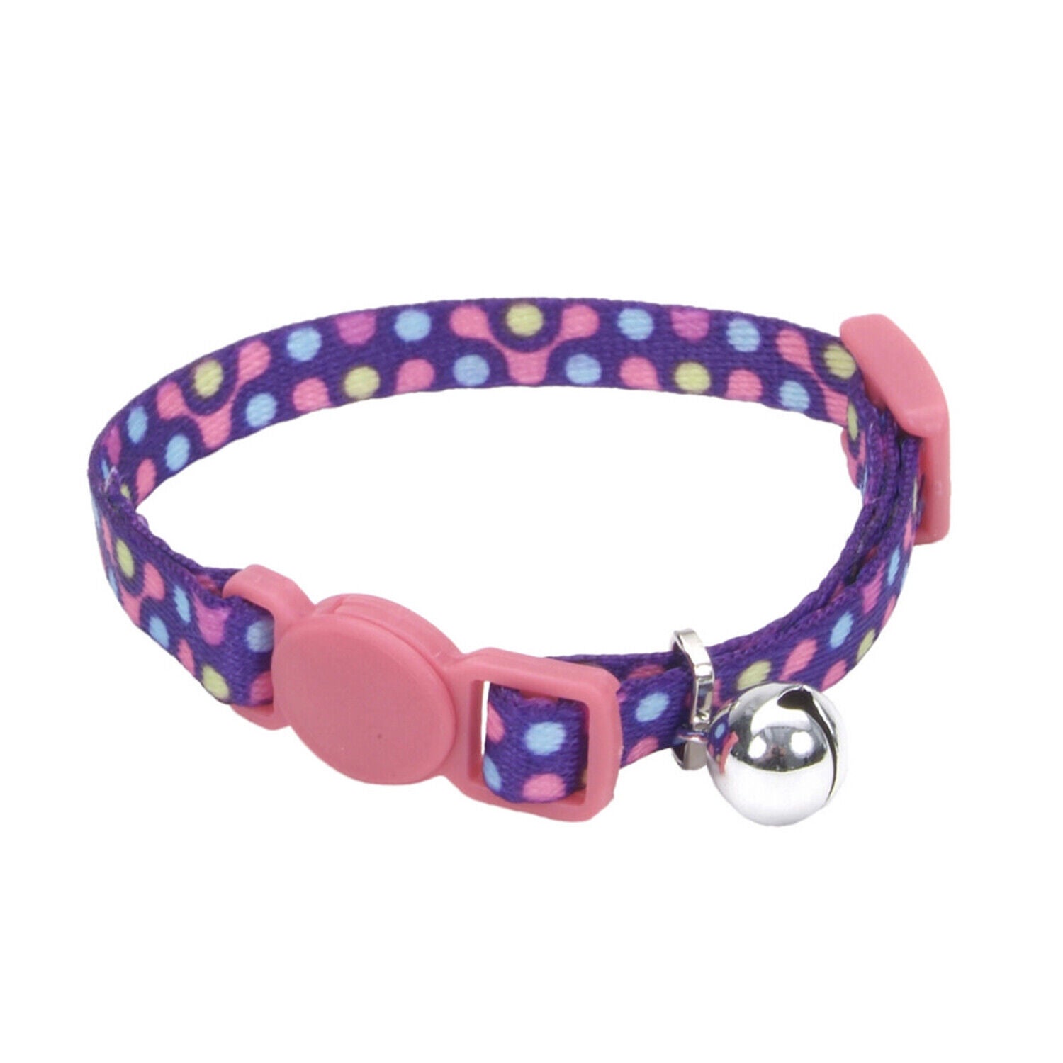 Coastal Li'l Pals&reg; Adjustable Breakaway Kitten Collar, Purple Gear, 5/16" X 06"-08"