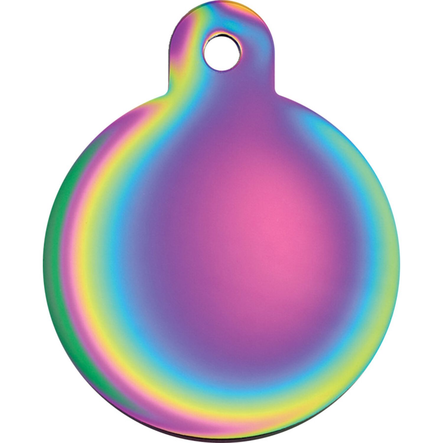 Id-Spot Quick Tag Engravable Cat & Dog Tag, Rainbow Circle