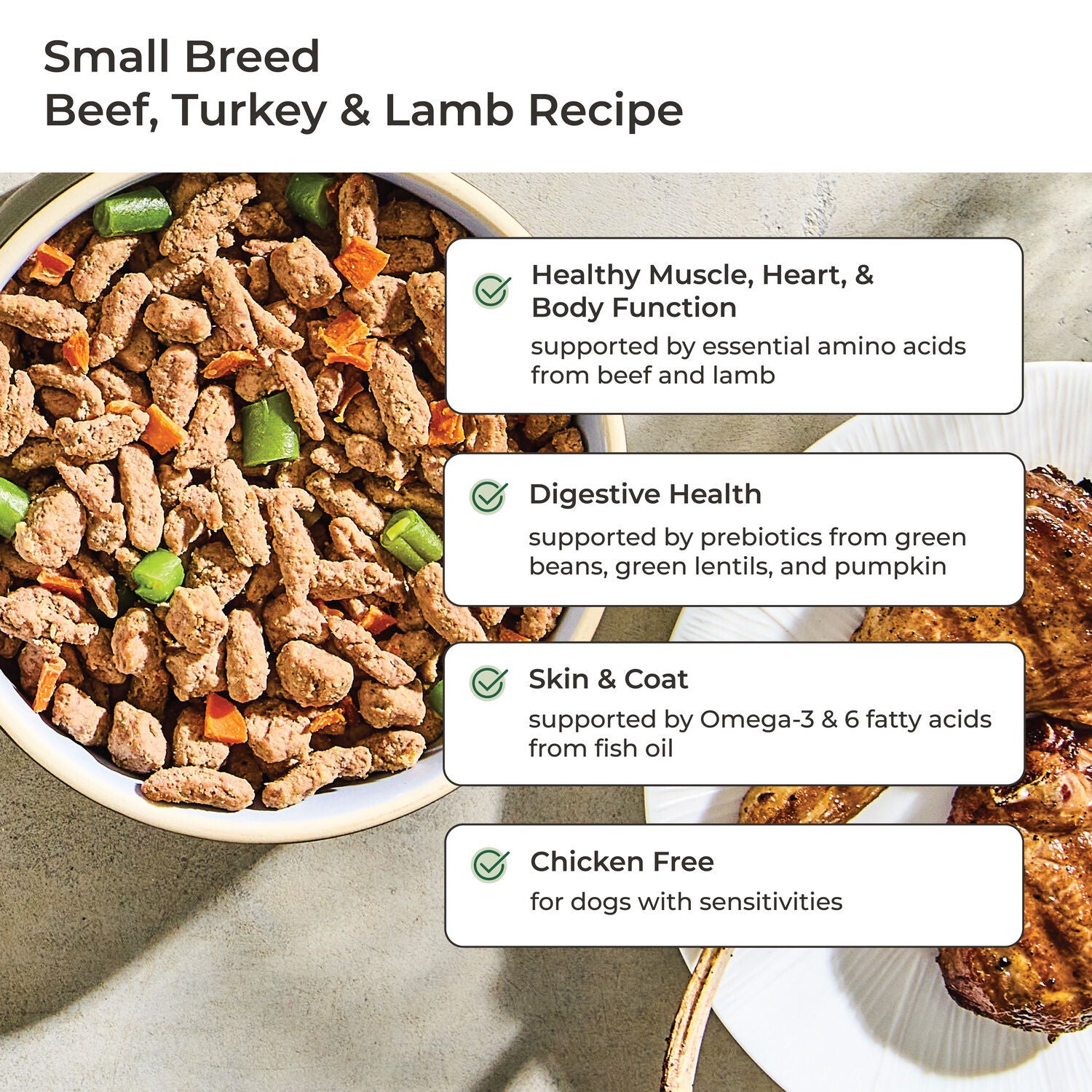 Freshpet Vital Clean Nutrition Fresh Small Breed Dog Food - Beef, Turkey & Lamb Recipe, 1-Lb Bag