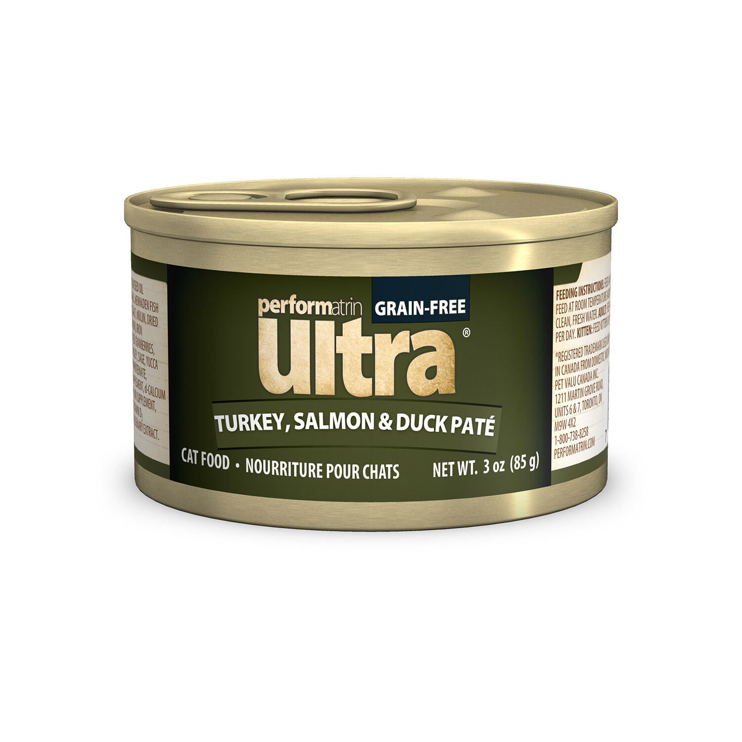Performatrin Ultra Grain-Free Turkey, Salmon & Duck Pate Wet Cat Food