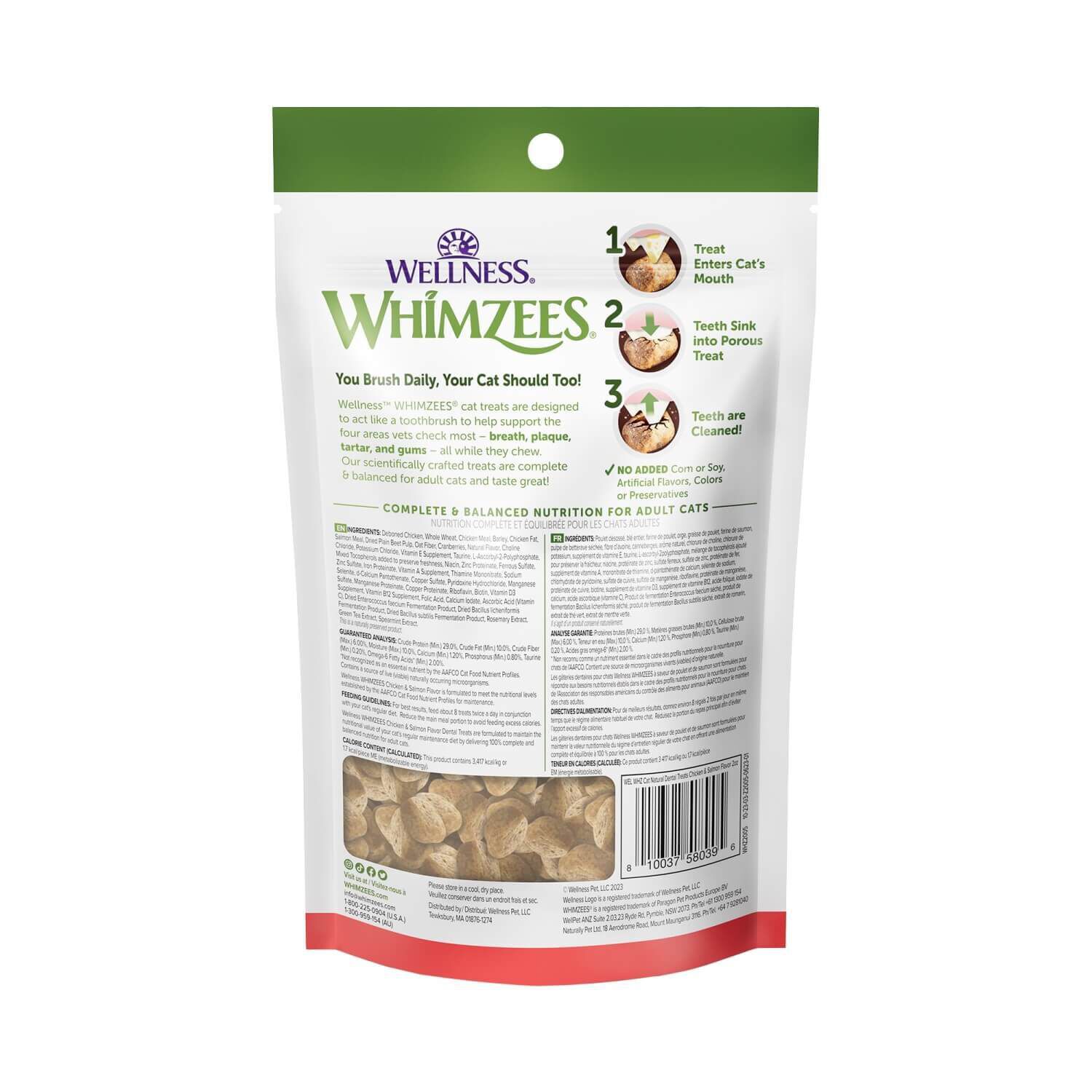Whimzees Cat Dental Treats, Chicken & Salmon