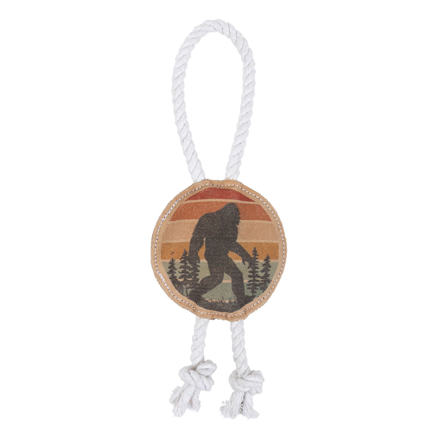 Territory Natural Leather Bigfoot Rope & Tug Dog Toy