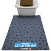 Cat Litter Mat - Gray Stripe/Black Paw thumbnail number 1