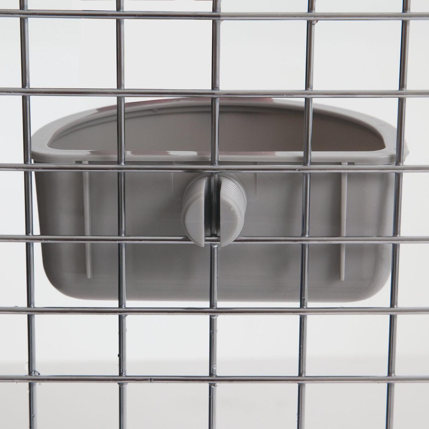 Petmate No Spill Kennel Accessory Dog Cup, Grey, Large