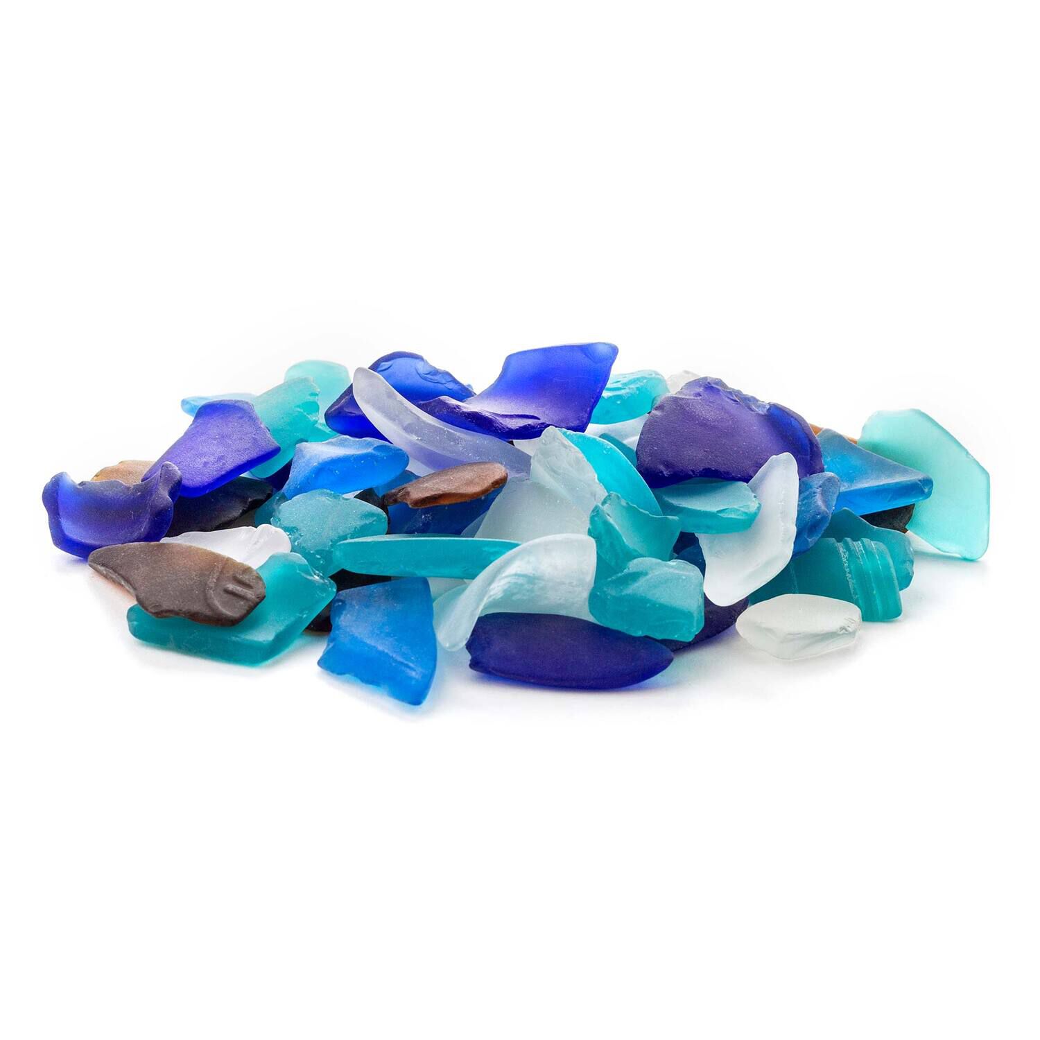 Gal&aacute;pagos Fish Aquarium Sea Glass, Pacific Mix, Jar 22Oz