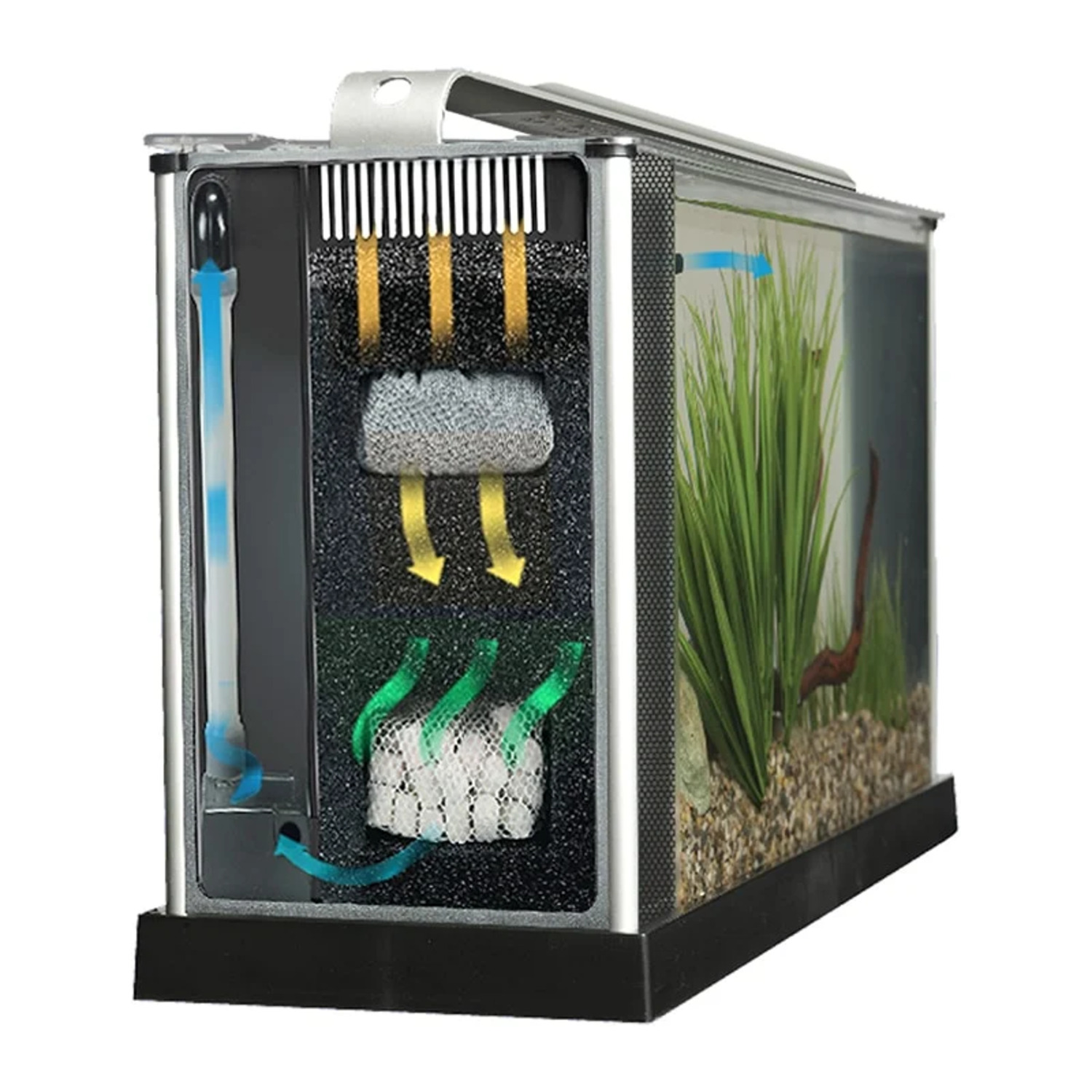 Fluval Spec Desktop Fish Aquarium Kit, 5 Gallon - Black