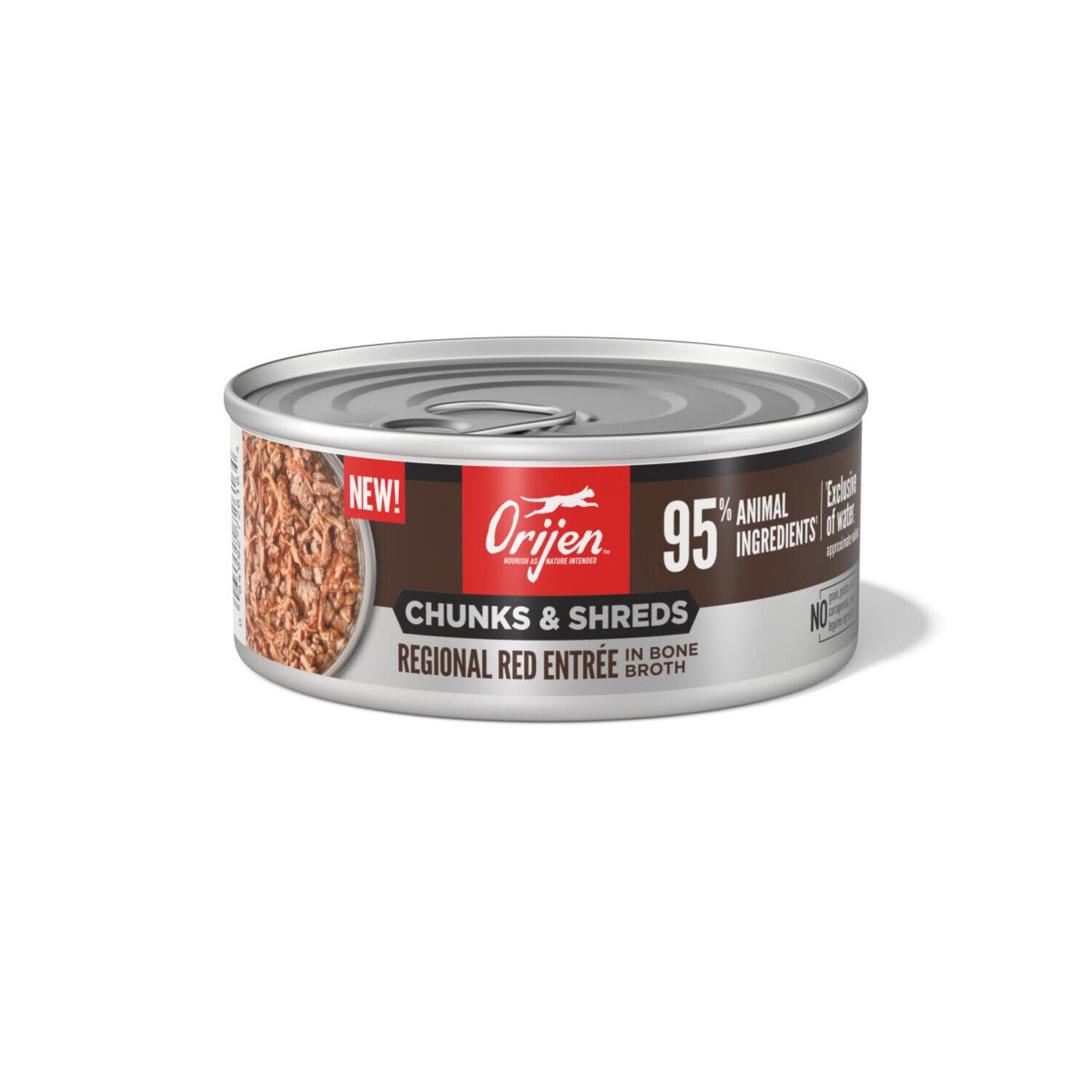 Orijen Chunks & Shreds Wet Cat Food, Regional Red Entree, 5.5-Oz Pack Of 6