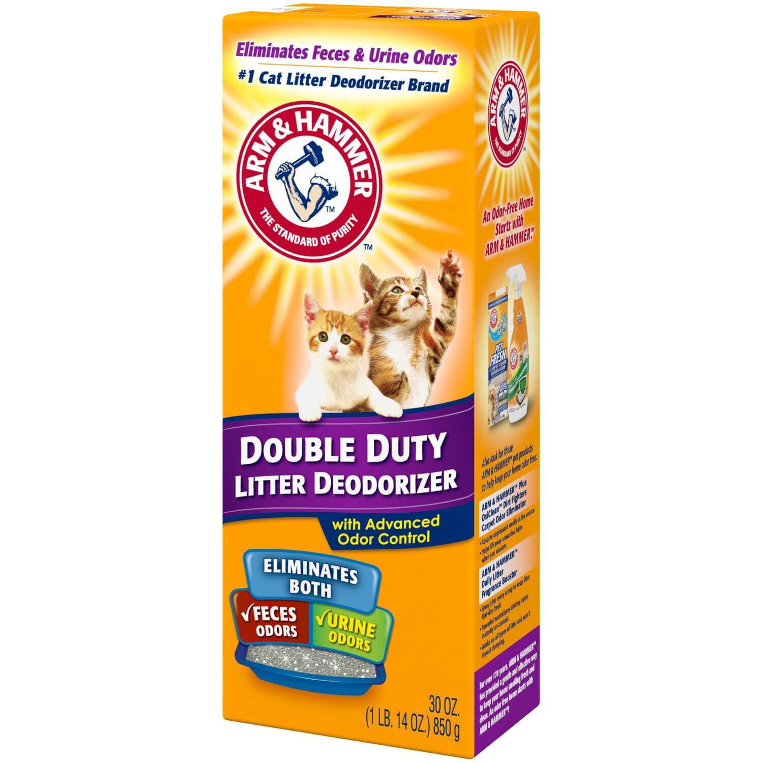 Arm & Hammer Double Duty Cat Litter Box Deodorizer, 30-Oz