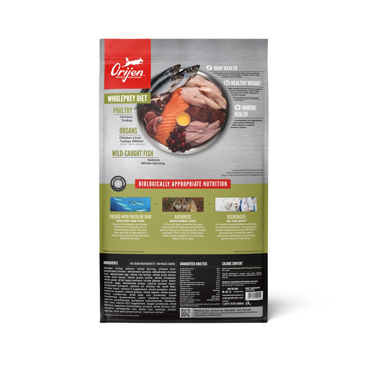 Orijen Senior Grain-Free High-Protein Dry Dog Food, 23.5-Lb Bag