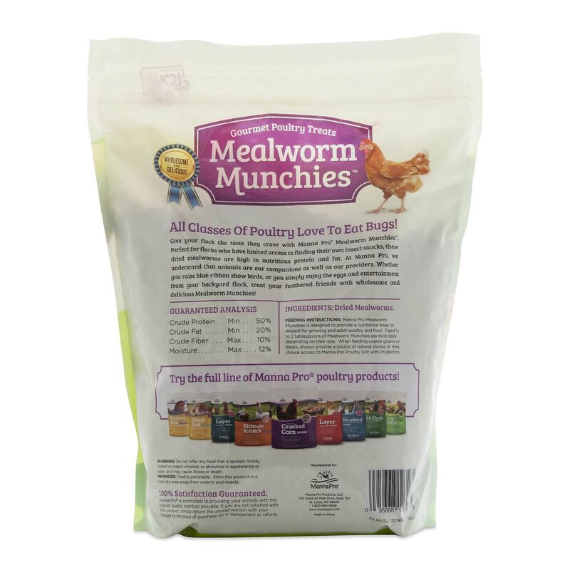 Manna Pro Mealworm Munchies Treat For Adult Poultry