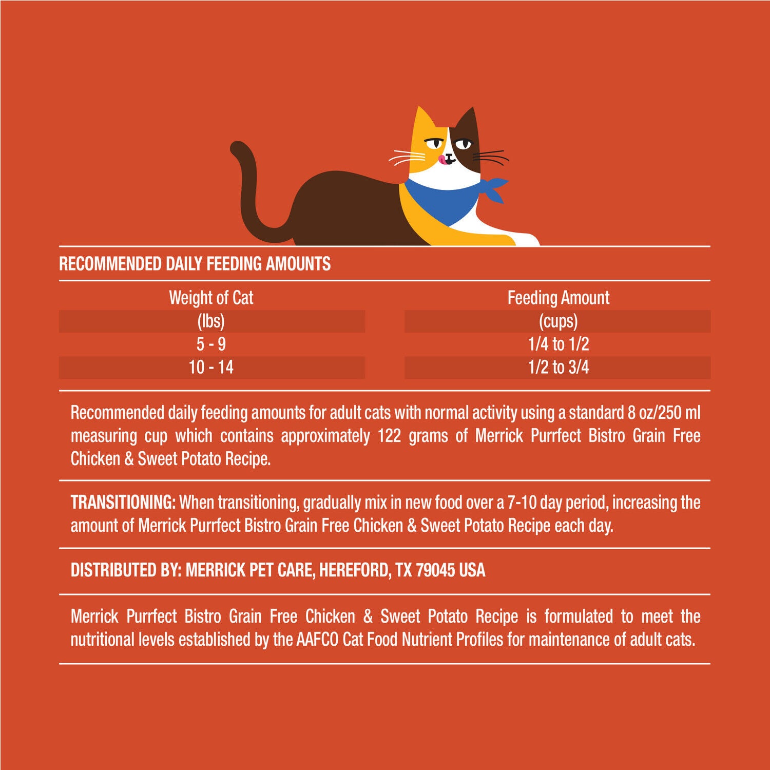Merrick Purrfect Bistro Grain Free Chicken And Sweet Potato Recipe Dry Adult Cat Food, 4-Lb.
