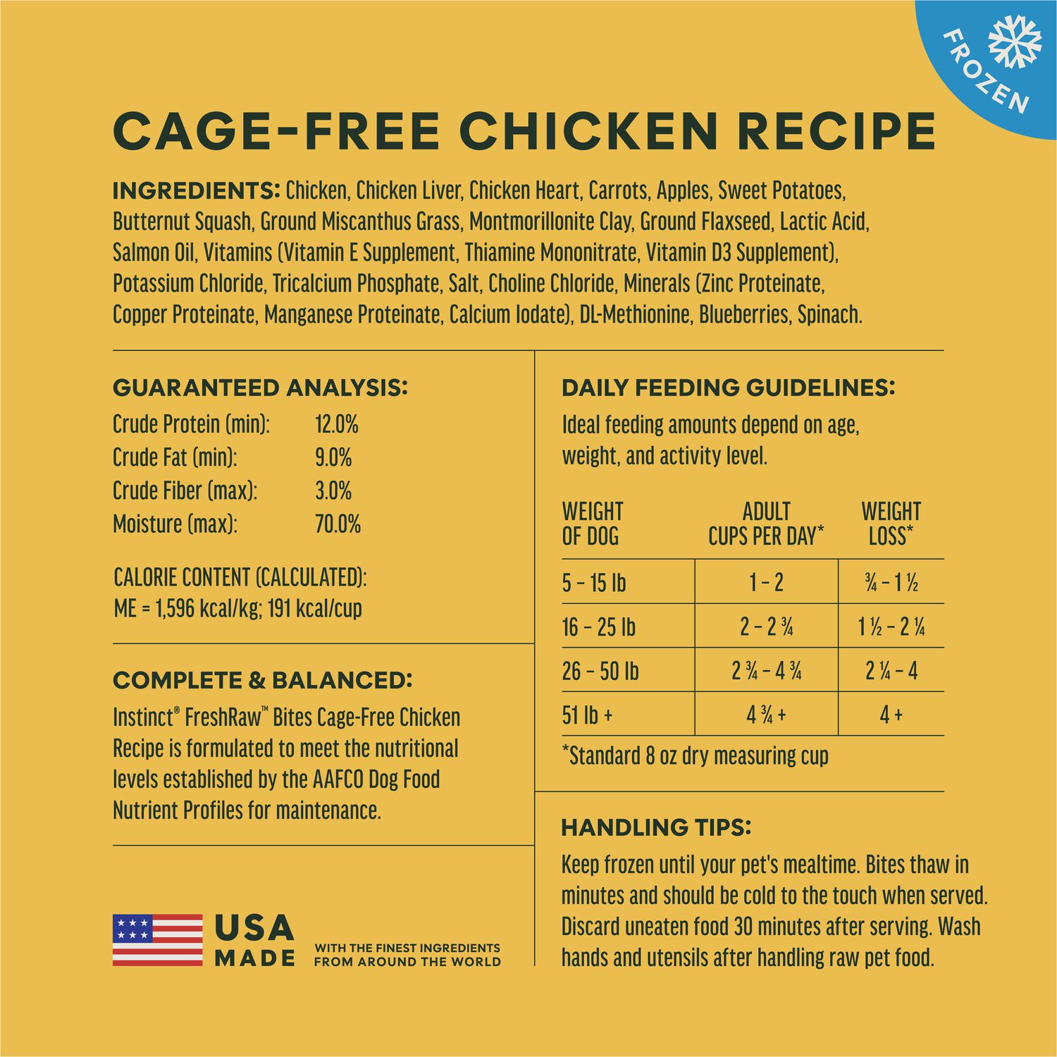Instinct Raw Cage-Free Chicken Recipe Frozen Dog Food, 6-Lb Bag