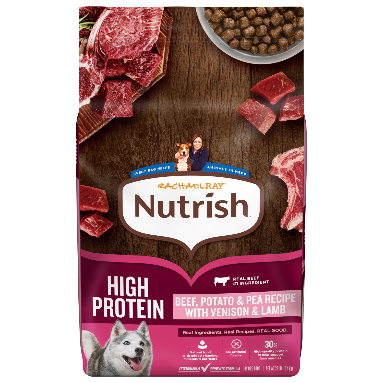 Rachael Ray&reg; Nutrish&trade; High Protein Dry Dog Food, Beef Potato & Peas Recipe With Venison & Lamb