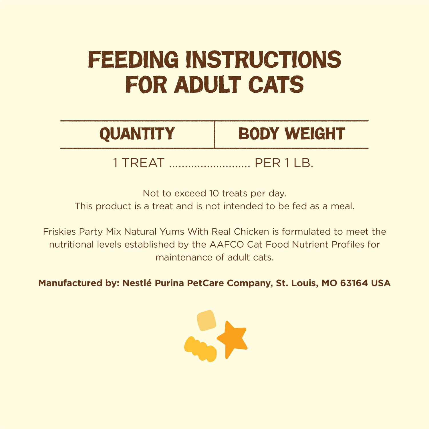 Purina Friskies Party Mix Natural Yums With Real Chicken Crunchy Cat Ttreats, 6-Oz.