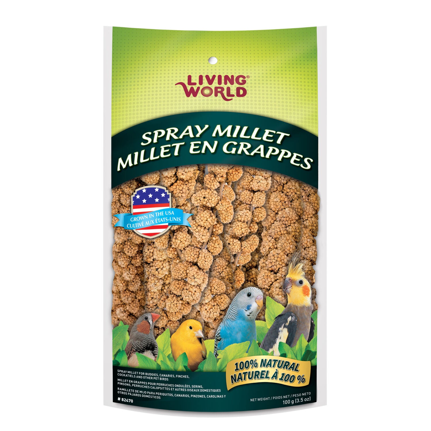 Living World Spray Millet - 100 G For Birds 3.5 Oz Bird Treat